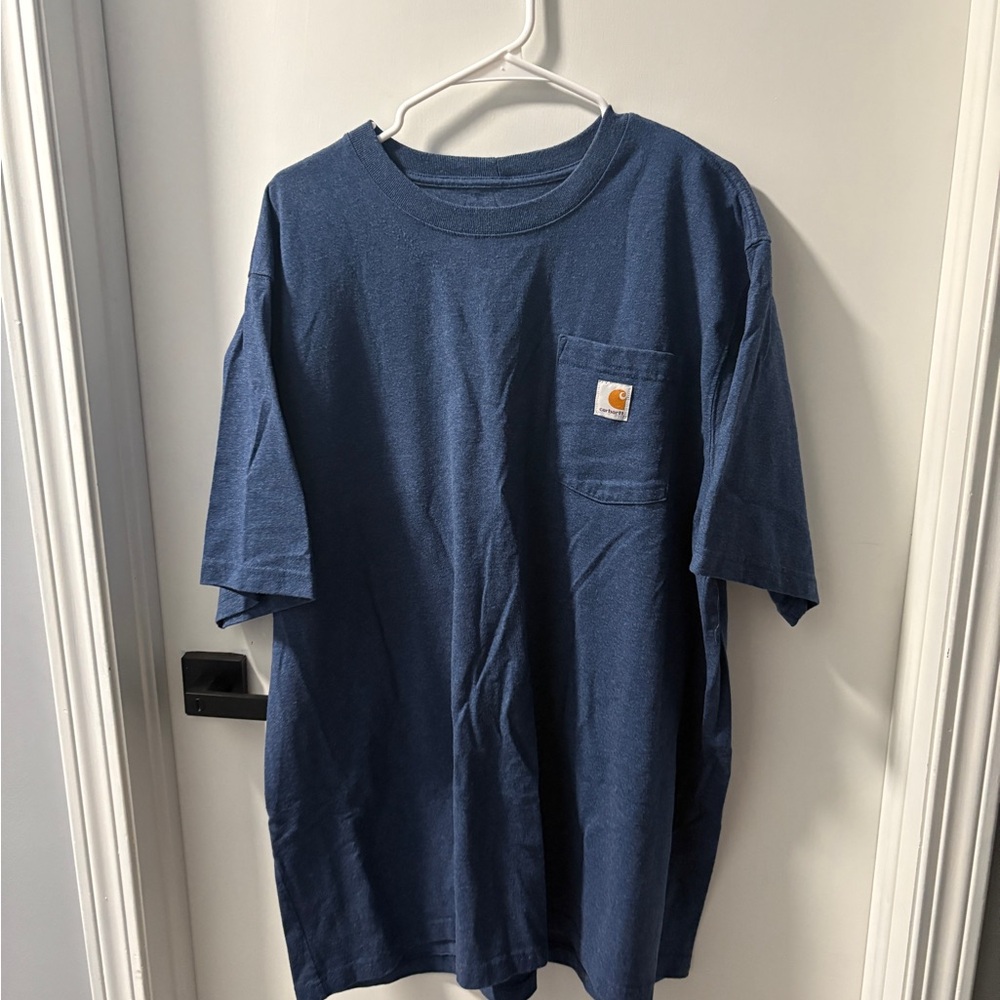 Carhartt Navy Graphic Label Pocket Tee